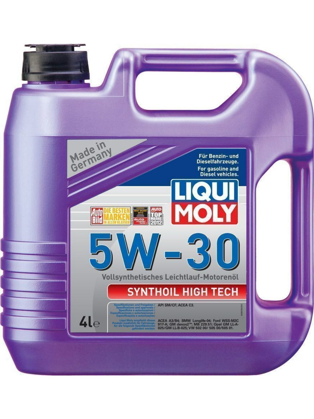 LIQUI MOLY "Synthoil High Tech" 5W30 4L синтетическое моторное масло 9076/20958