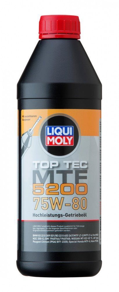 LIQUI MOLY 75W80 Top Tec MTF 5200 синтетическое трансмиссионное масло GL-4 1L 20845