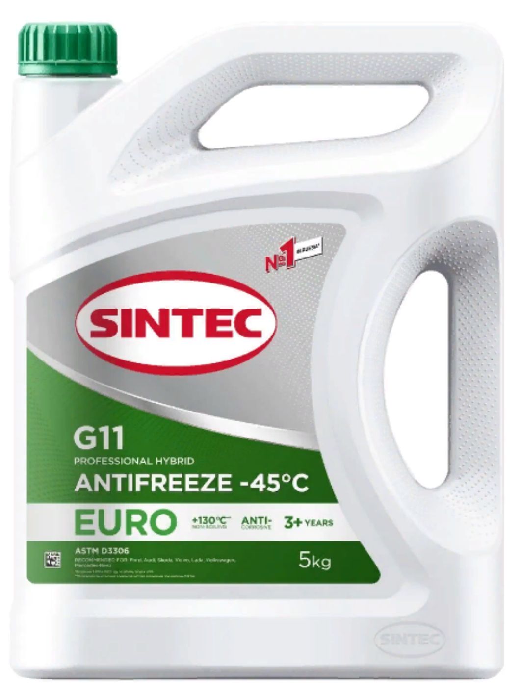 Антифриз SINTEC EURO G11 5кг зелёный