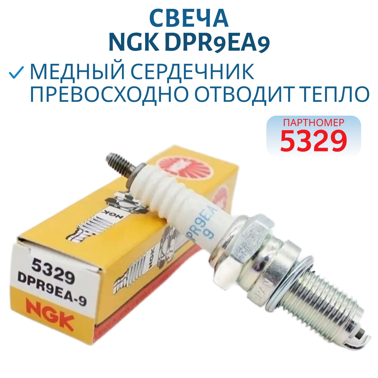 Свеча NGK DPR9EA9 5329 