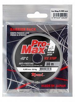 Леска Pro-Max Ice Stop 0, 091 мм,  1, 0 кг,  30 м,  прозрачная,  Barrier Pack (шт.)