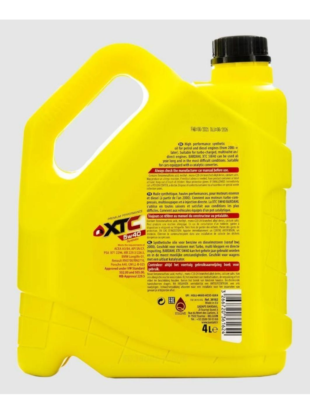 BARDAHL 5W40 XTC SN/CF 4L 36162 синтетическое моторное масло