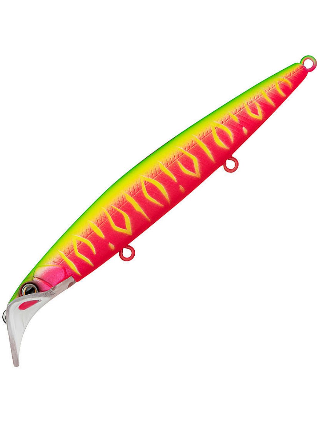 Воблер Минноу Strike Pro Scooter Minnow 110F,  110 мм,  11, 8 гр,  Загл. 1, 5м.-2, 5м.,  Плавающий,  цвет: A230S Watermelon Mat Tiger,  (EG-186F#A230S)