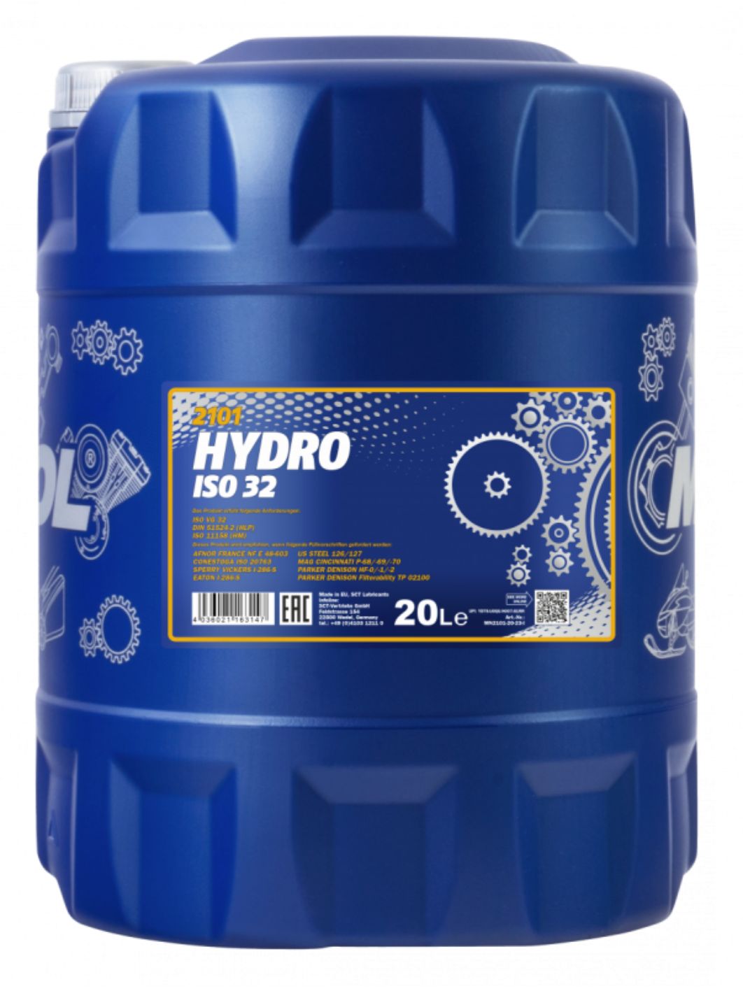 MANNOL Hydro ISO 32 (HLP-32) 2101 20л гидравлическое масло