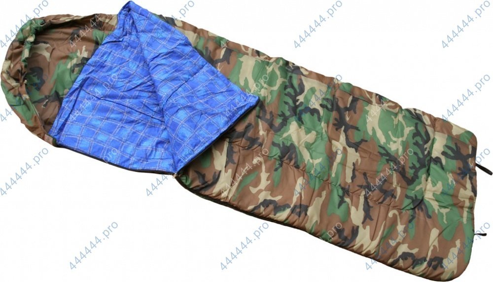Спальный мешок с капюшоном (одеяло, комбинированный 1,0-2,0 м)