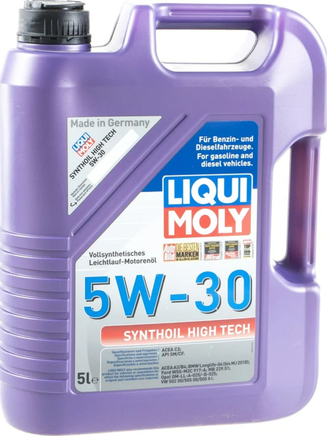 LIQUI MOLY "Synthoil High Tech" 5W30 5L синтетическое моторное масло 20959/9077