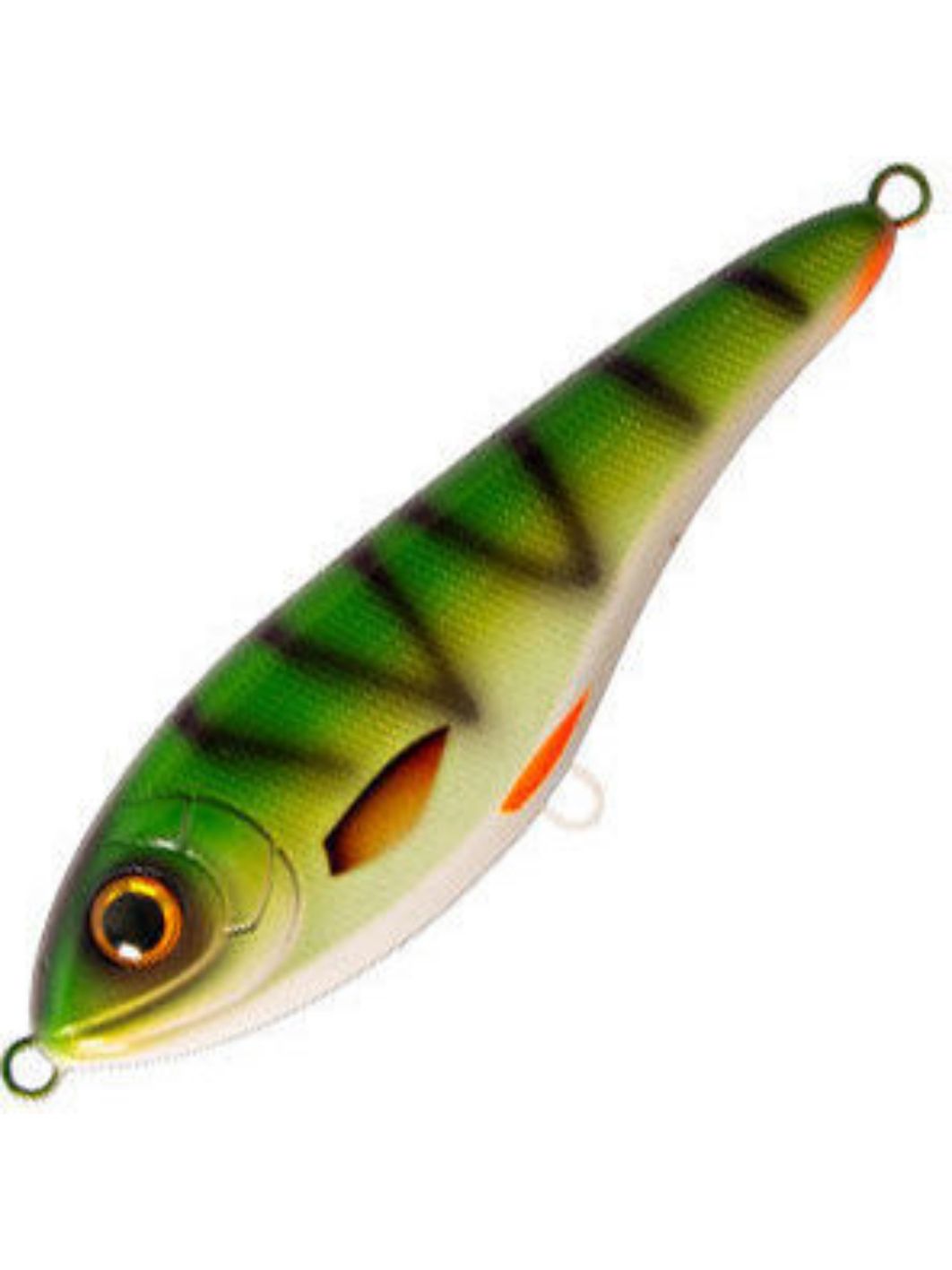 Воблер Джеркбейт Strike Pro Buster Jerk II Shallow Runner,  120 мм,  37 гр,  Загл. 0, 3м.-2, 0м.,  Медленно всплывающий,  цвет: CWC014 Yellow Perch,  CWC,  (EG-049#CWC014)