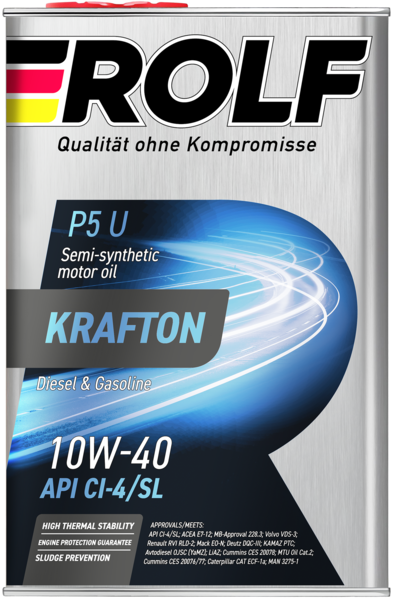 ROLF Krafton P5 U 10W40 CI-4/SL 4л полусинтетическое моторное масло