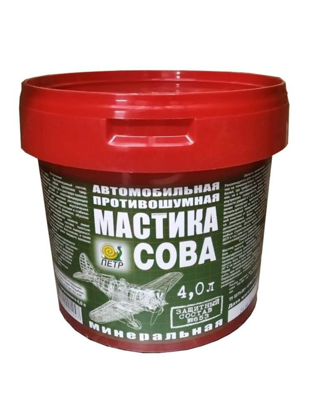 Мастика ПЕТР №653 СОВА 4л противошумная