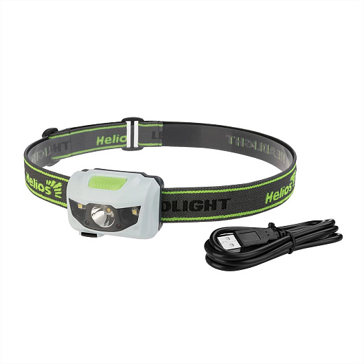 Фонарь налобный 140LM,  IPX6,  USB (HS-FN-3155-USB) Helios