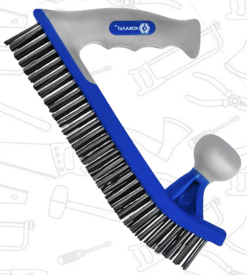 Корщетка стальная 5-рядная,  двуручная,  275мм КОБАЛЬТ (924-993)