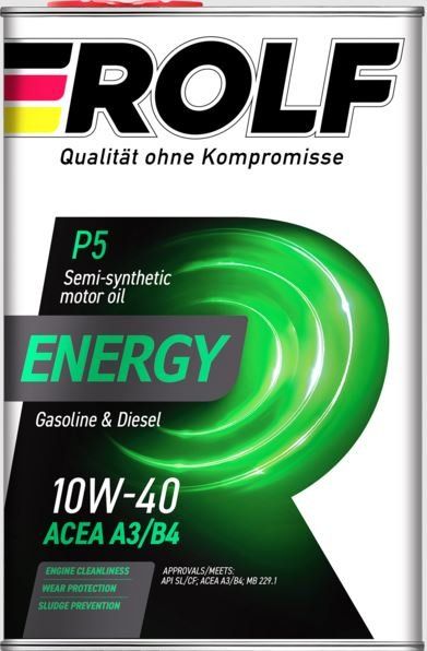 ROLF Energy 10W40 SL/CF 4л полусинтетическое моторное масло
