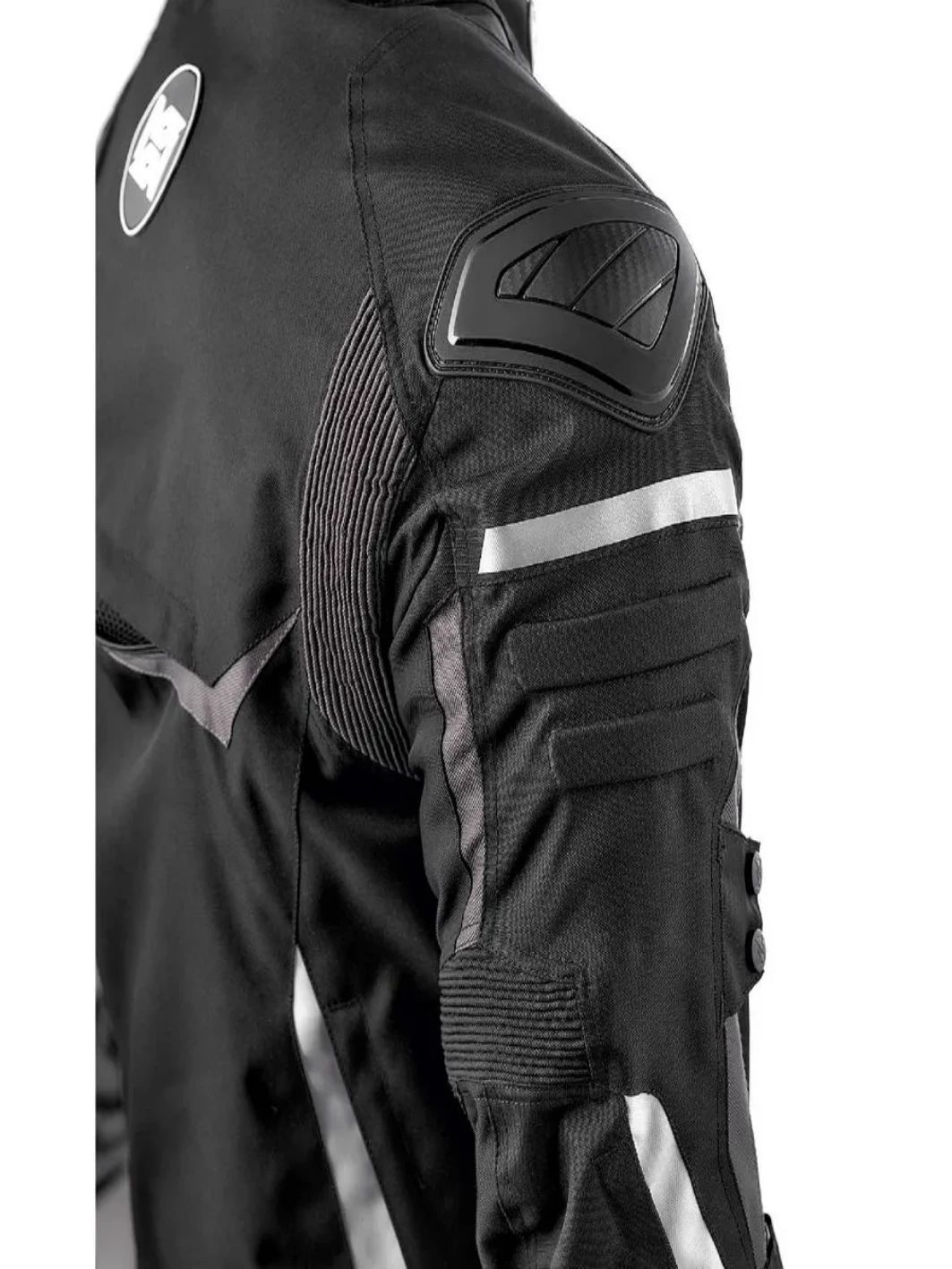 Куртка текстильная MOTEQ CLYDE черный/белый 3XL  