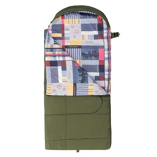 Спальный мешок TRAVEL XXL 400 (220х90) Hollowfiber зелёный (N-SB-H400-220x90) Nisus