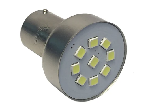 Светодиод 12V P21W (S25) белый 9SMD YADA (901977) (1шт.)
