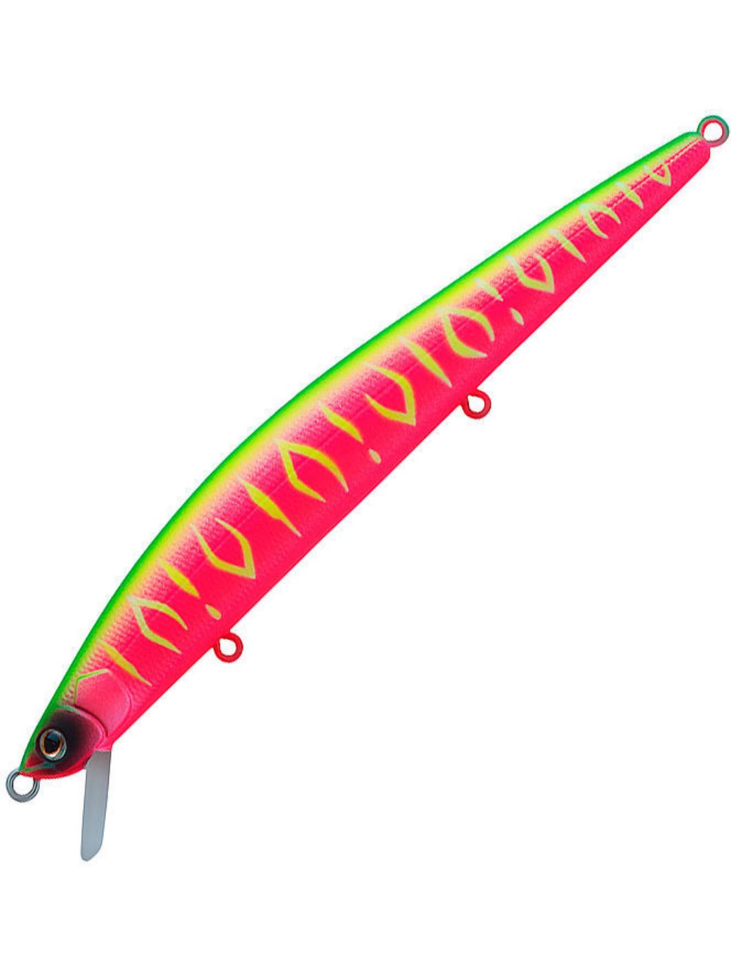 Воблер Минноу Strike Pro Slingshot Minnow 120F,  120 мм,  12, 6 гр,  Загл. 0, 5м.-1, 5м.,  Плавающий,  цвет: A230S Watermelon Mat Tiger,  (EG-145F#A230S)