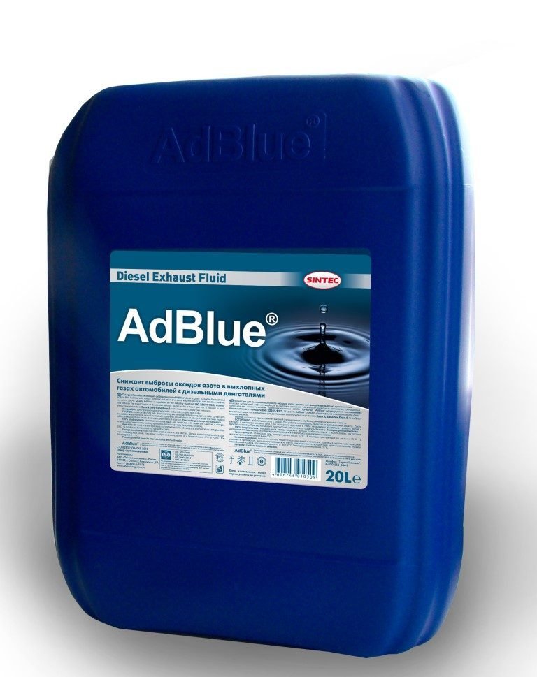 Жидкость для системы SCR 20л AdBlue SINTEC (мочевина)