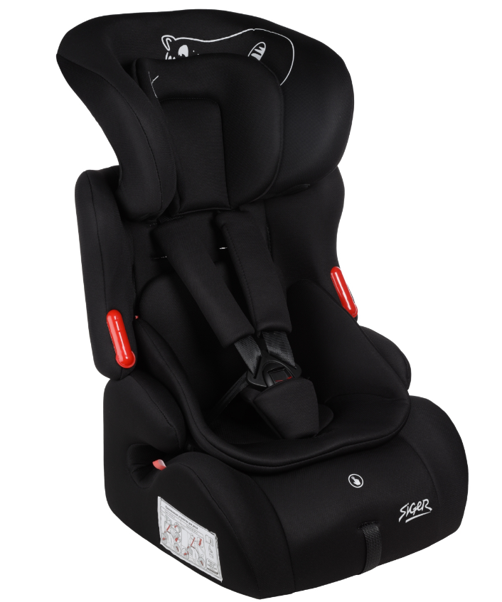 Детское кресло "SIGER" КОСМО Lux (черный кот) (от 9 до 36кг)