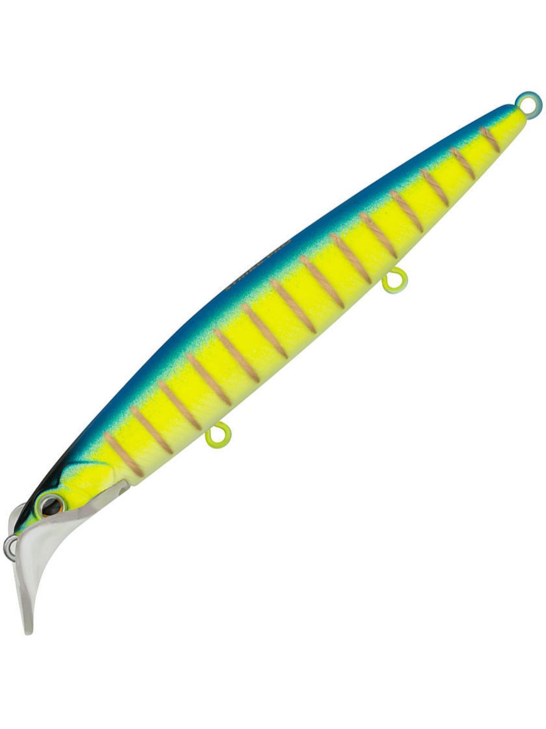 Воблер Минноу Strike Pro Scooter Minnow 110F,  110 мм,  11, 8 гр,  Загл. 1, 5м.-2, 5м.,  Плавающий,  цвет: 597S Blue Mat Tiger,  (EG-186F#597S)