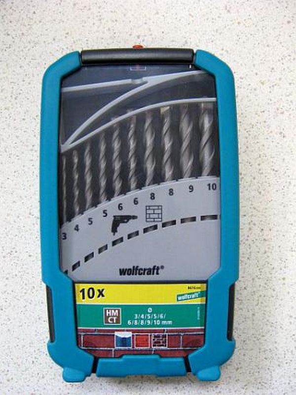 набор сверл по бетону 10шт wolfcraft 8616000