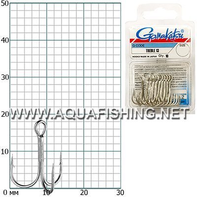 Крючок GAMAKATSU Treble13 (NICKEL) №6 (10шт)