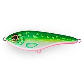 Воблер Джеркбейт Strike Pro Buster Jerk Shallow Runner,  150 мм,  64, 5 гр,  Загл. 1, 0м.,  Медленно всплывающий,  цвет: AC450F Malaren,  WOLF COLOR,  (EG-048S#AC450F)
