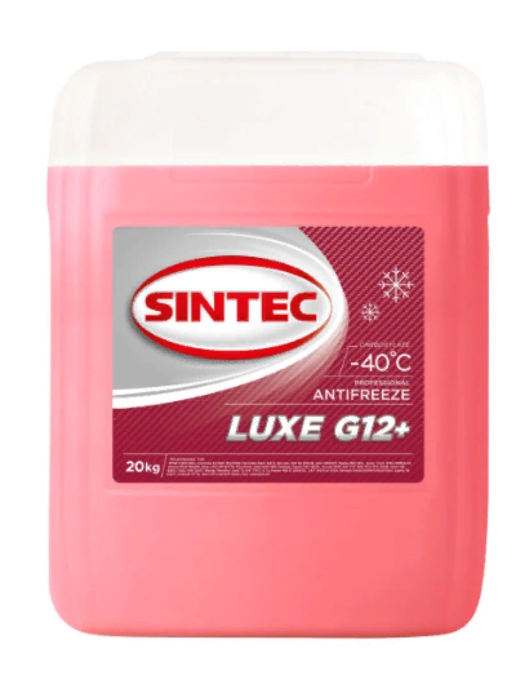 Антифриз SINTEC LUX G12+ 20кг красный