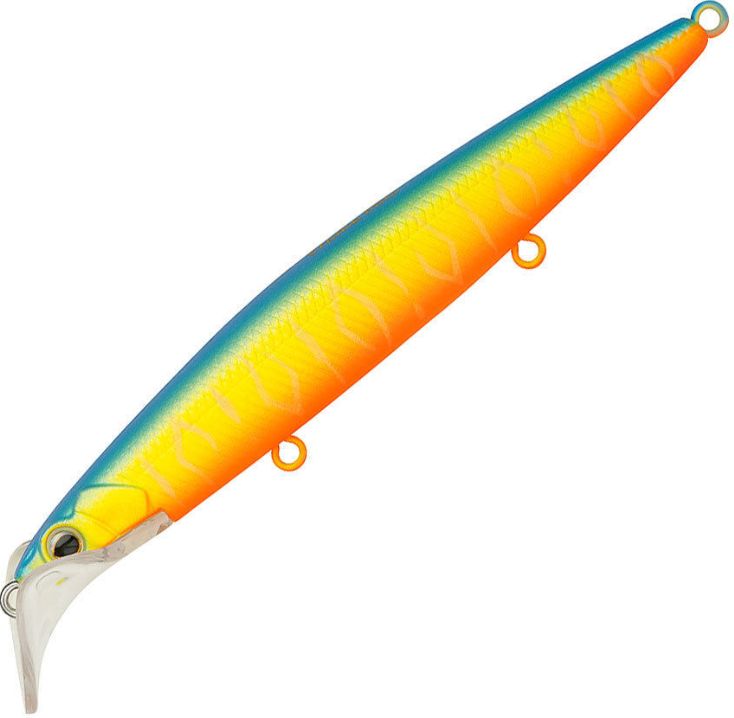 Воблер Минноу Strike Pro Scooter Minnow 110F,  110 мм,  11, 8 гр,  Загл. 1, 5м.-2, 5м.,  Плавающий,  цвет: A252S Bullfinch Mat Tiger,  (EG-186F#A252S)