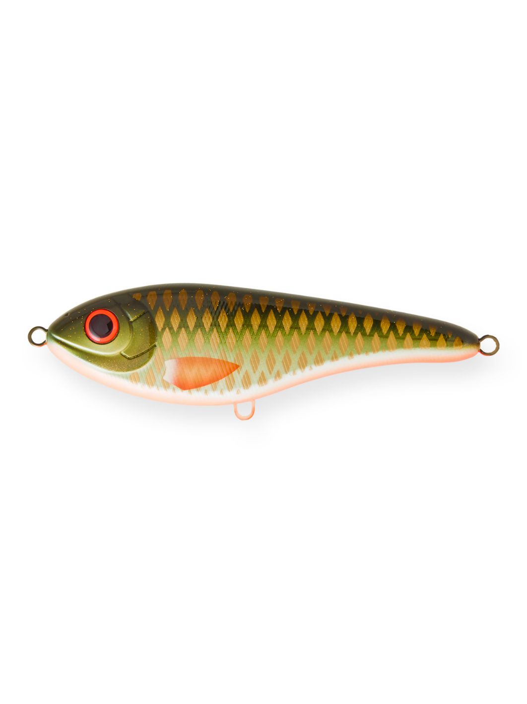 Воблер Джеркбейт Strike Pro Buster Jerk Sinking,  150 мм,  75 гр,  Загл. 0, 5м.-4, 0м.,  Тонущий,  цвет: C478F Golden Olive,  WOLF COLOR,  (EG-048#C478F)