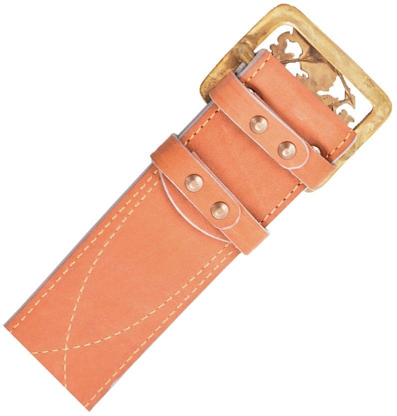 Ремень поясной "Патриот" 50 мм светло-золотой (№ 3)