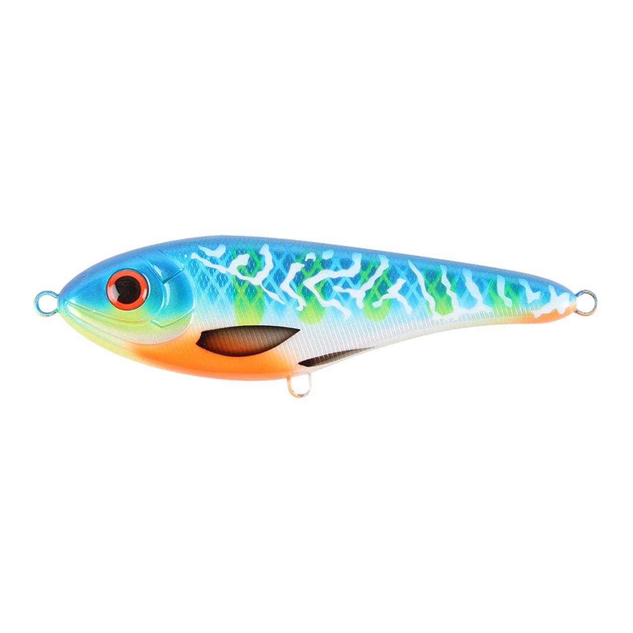 Воблер Джеркбейт Strike Pro Buster Jerk II Shallow Runner,  120 мм,  37 гр,  Загл. 0, 3м.-2, 0м.,  Медленно всплывающий,  цвет: CWC001 Blue Fire,  (EG-049#CWC001)