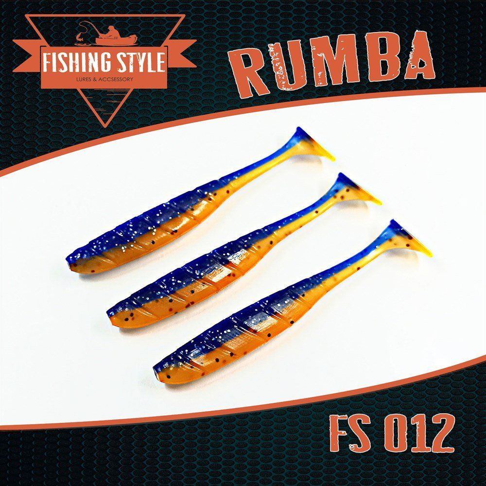 Силиконовая приманка RUMBA 6, 5"(165 мм) уп.3 шт.#012 Blue Orange