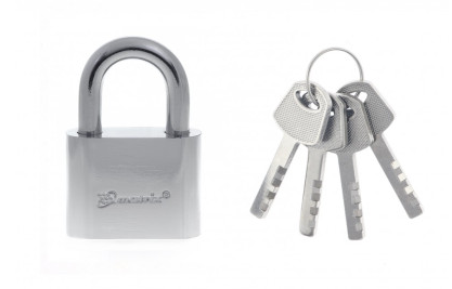 Замок навесной 50мм (хромированное покрытие) MATRIX (91801)