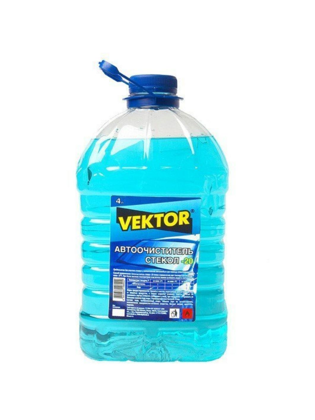 Очиститель стекла VEKTOR -20*С 4л. ПЭТ зимний