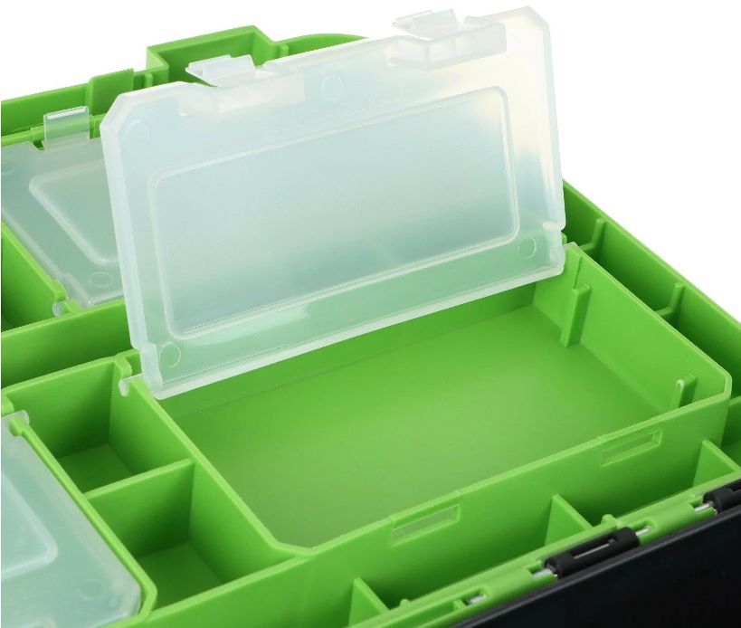 Ящик рыболовный зимний (19л) односекционный серый/салатовый Helios