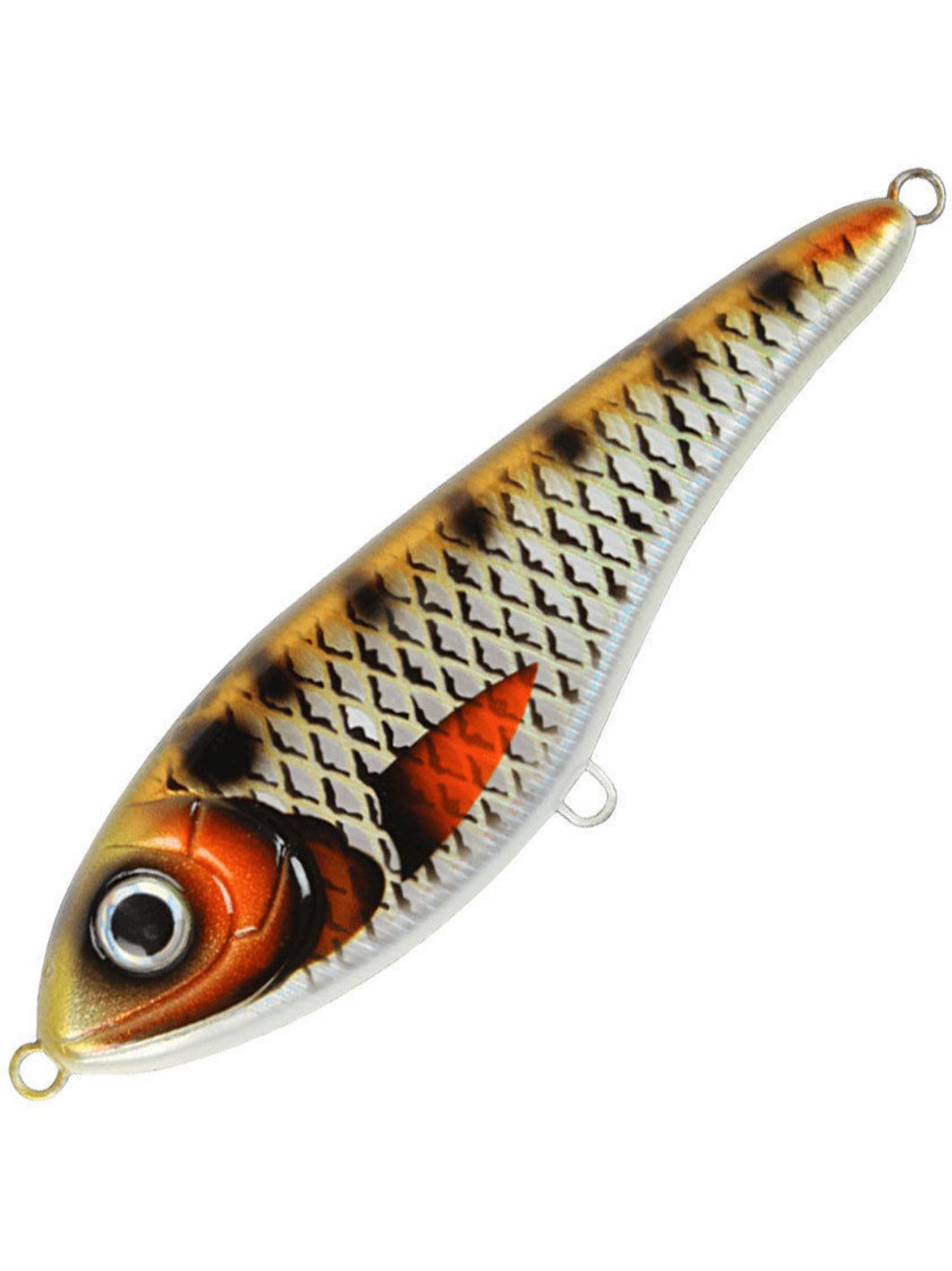 Воблер Джеркбейт Strike Pro Buster Jerk Shallow Runner,  150 мм,  64, 5 гр,  Загл. 1, 0м.,  Медленно всплывающий,  цвет: CWC007 Golden Ridgeback,  CWC,  (EG-048S#CWC007)