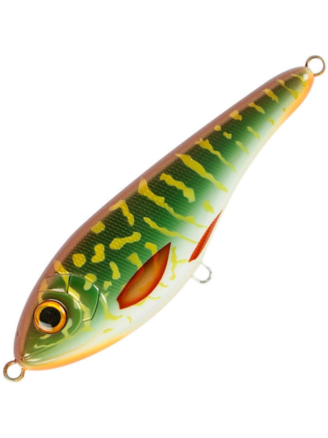 Воблер Джеркбейт Strike Pro Buster Jerk II Shallow Runner,  120 мм,  37 гр,  Загл. 0, 3м.-2, 0м.,  Медленно всплывающий,  цвет: CWC003 Special Pike,  (EG-049#CWC003)