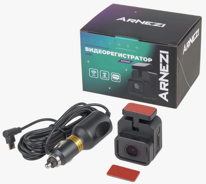 Видеорегистратор ARNEZI D101 (Full HD,  угол обзора 145°,  G-сенсор)