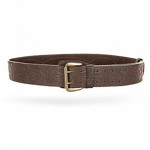 Ремень офицерский элитный коричневый 50 мм кожа/велюр №3
