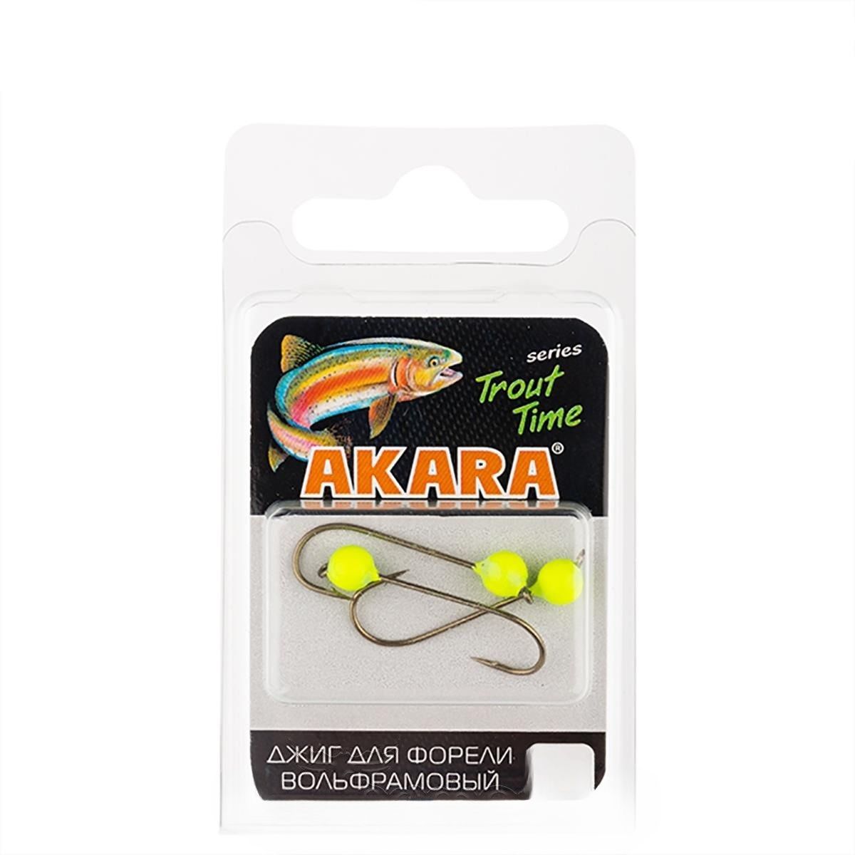 Джиг-головка форелевая Akara Trout Time Шар вольфрам 0, 5 г. 3, 5 мм. кр. № 4 Yellow (3шт)