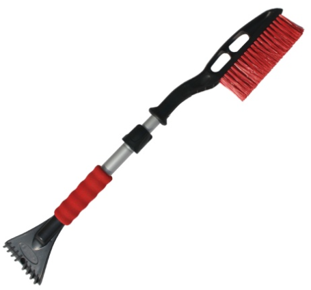 Щетка для снега со скребком "AVS" с мягкой ручкой,  телескопическая (68-88см) SB-6333 (L)