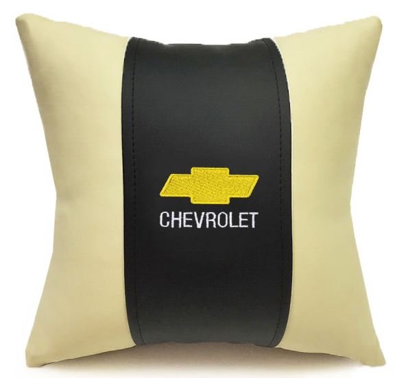подушка декоративная "chevrolet", экокожа