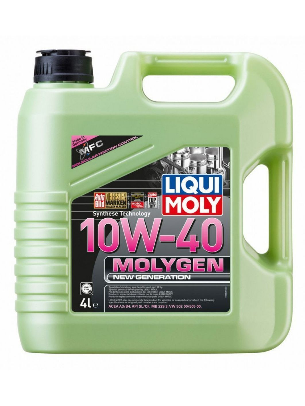 LIQUI MOLY "Molygen New Generation" 10W40 4L синтетическое моторное масло 9060/8538