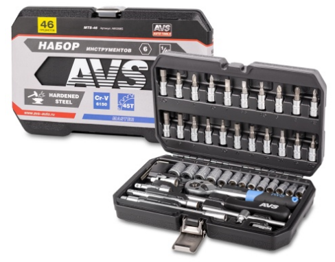 Набор инструмента универсальный 46 предметов 1/4" AVS MASTER MTS-46