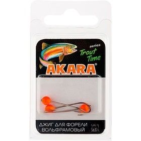 Джиг-головка форелевая Akara Trout Time Шар вольфрам 0, 7г № 4 Orange (3шт)
