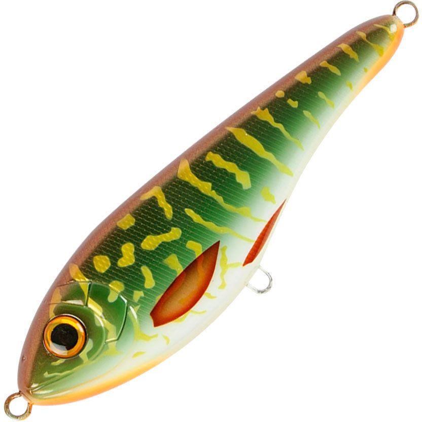Воблер Джеркбейт Strike Pro Buster Jerk II Shallow Runner,  120 мм,  37 гр,  Загл. 0, 3м.-2, 0м.,  Медленно всплывающий,  цвет: CWC003 Special Pike,  (EG-049#CWC003)