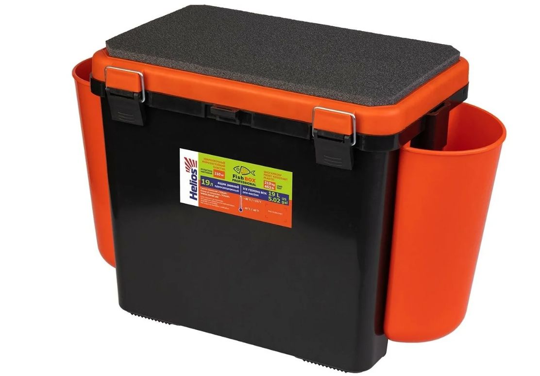 Ящик зимний "FishBox" односекционный (19л) оранжевый Helios