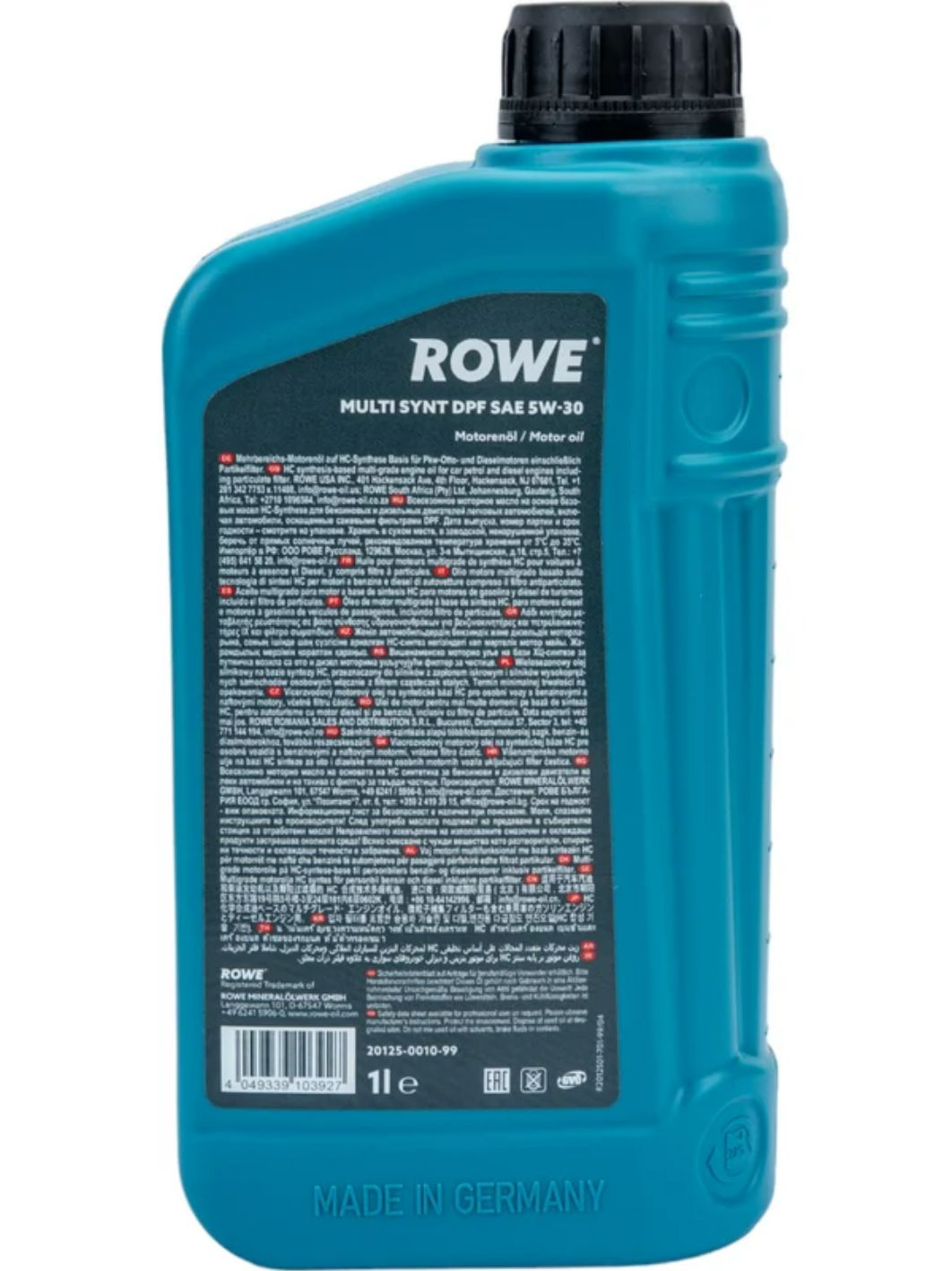 ROWE  HIGHTEC MULTI SYNT DPF SAE 5W30 1L синтетическое моторное масло