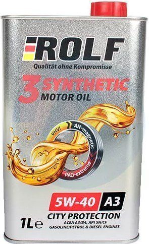ROLF 3-SYNTHETIC 5W40 A3/B4 1л синтетическое моторное масло