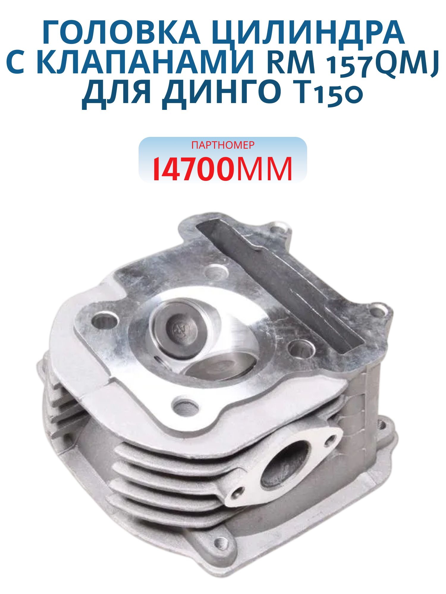 Головка цилиндра с клапанами 157QMJ 125-150 cc Dingo (Динго) T150